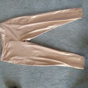 Gold active wear leggings